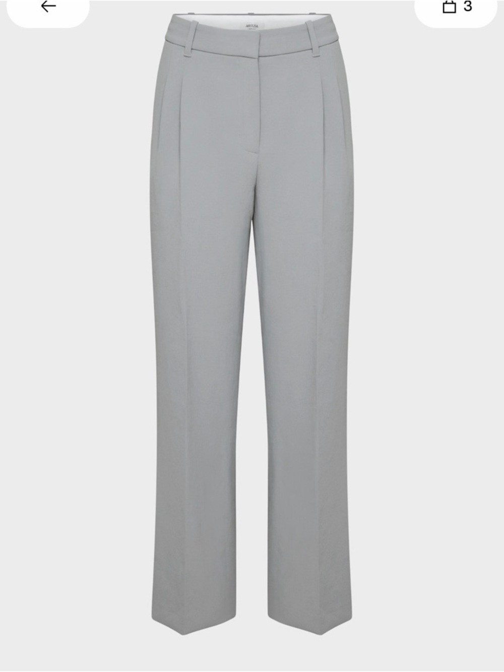 Aritzia Tailored Effortless Pants, Straight-Leg Trousers - Light Gray